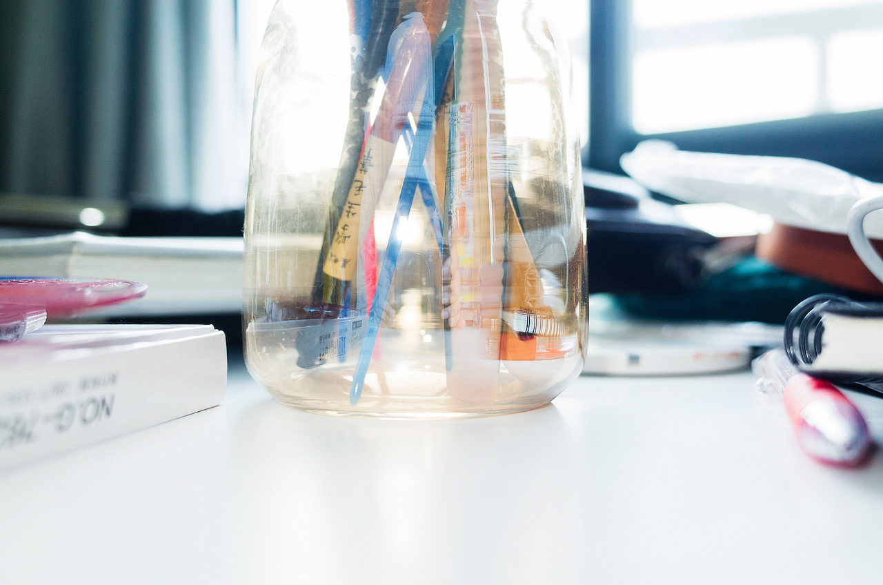 花瓶变成了笔筒