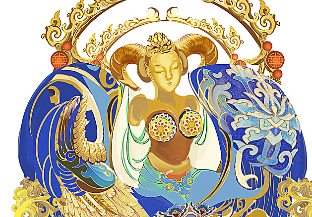 中国风景泰蓝星座（图ZMzIzOTU4MjI4） - IP形象 - 站酷设计师寒江雪的插画原创素材 - 站酷ZCOOL