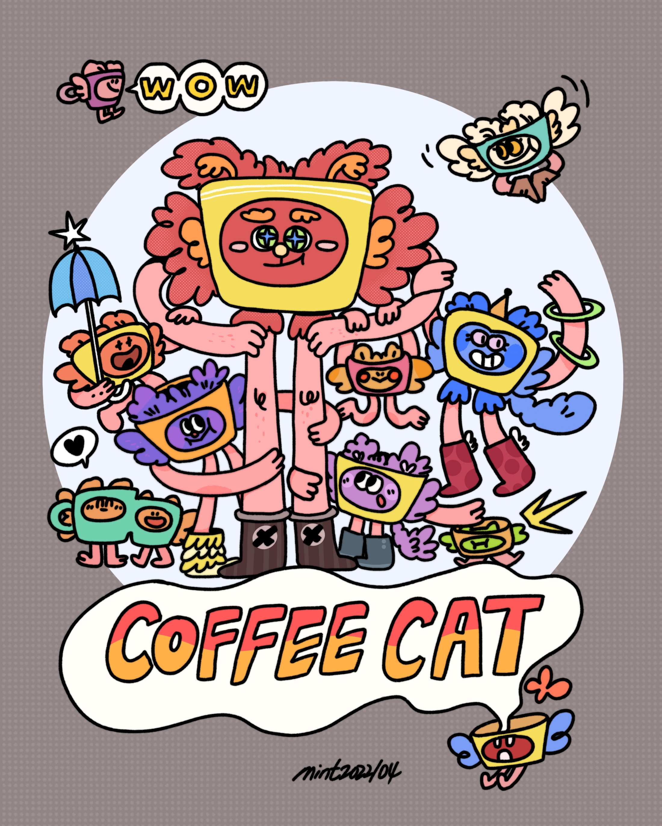 今天参与了咖啡猫的派对。