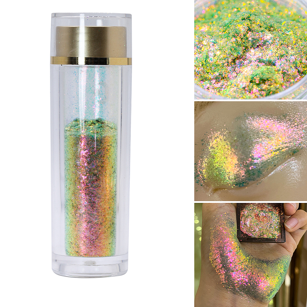 眼影美甲彩妆原料粉末拍摄(变色龙薄片)