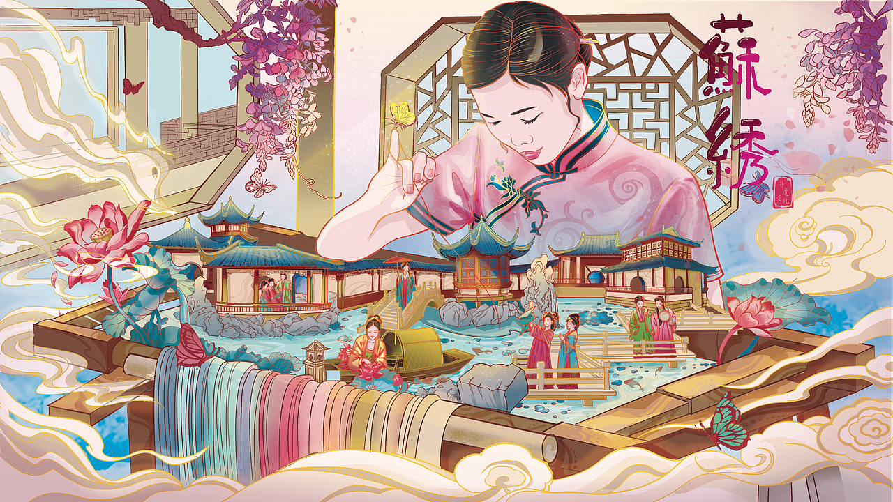 遇见非遗——中国非遗文化系列插画（图ZMzQ4OTcwODY0） - 商业插画 - 站酷设计师阿越AYUE原创素材 - 站酷ZCOOL