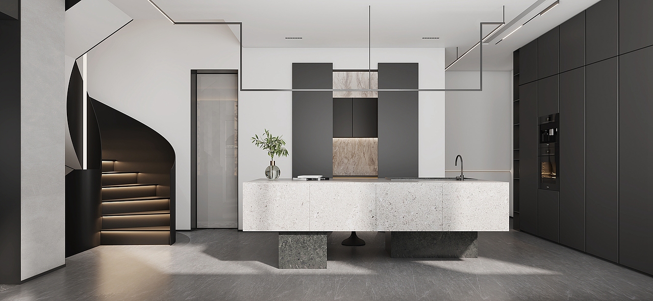 现代简约小别野（图ZMzE0MjgyOTUy） - 家装设计 - 站酷设计师简狄设计事务所原创素材 - 站酷ZCOOL