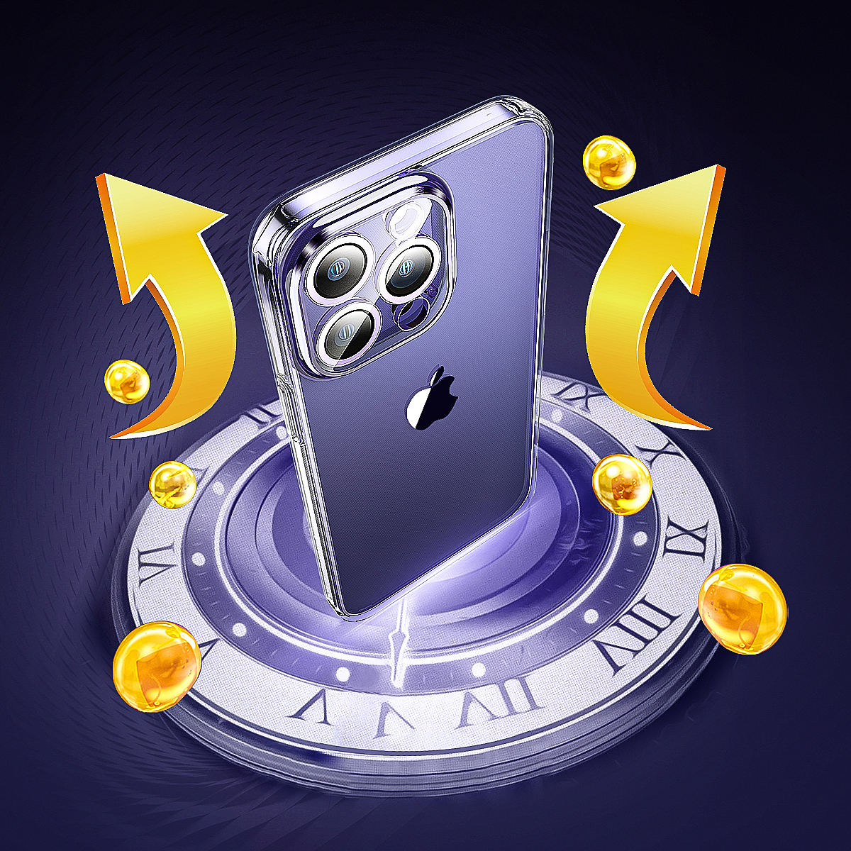 手机透明壳渲染