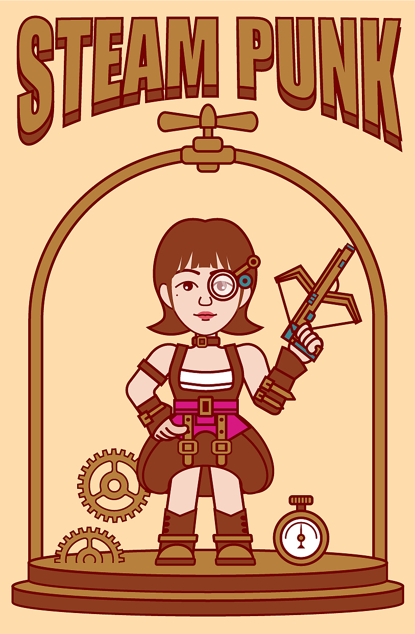 个人潮流形象—蒸汽朋克（图ZMzAxNTc1NDI0） - 新锐潮流插画 - 站酷设计师乐多丶原创素材 - 站酷ZCOOL