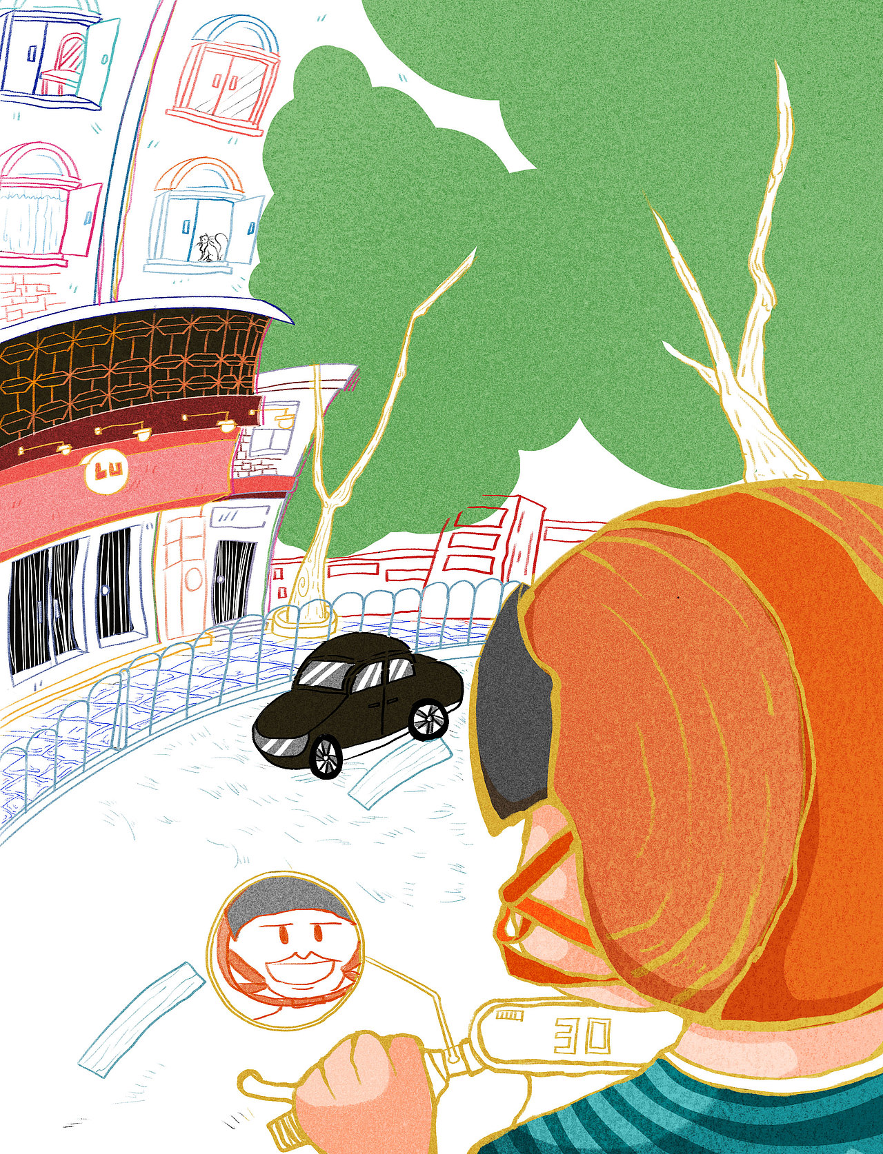 穿梭在家里的街道，每次都要我好朋友搭我，她很惆怅，她也想坐在摩托车后面笑，哈哈哈