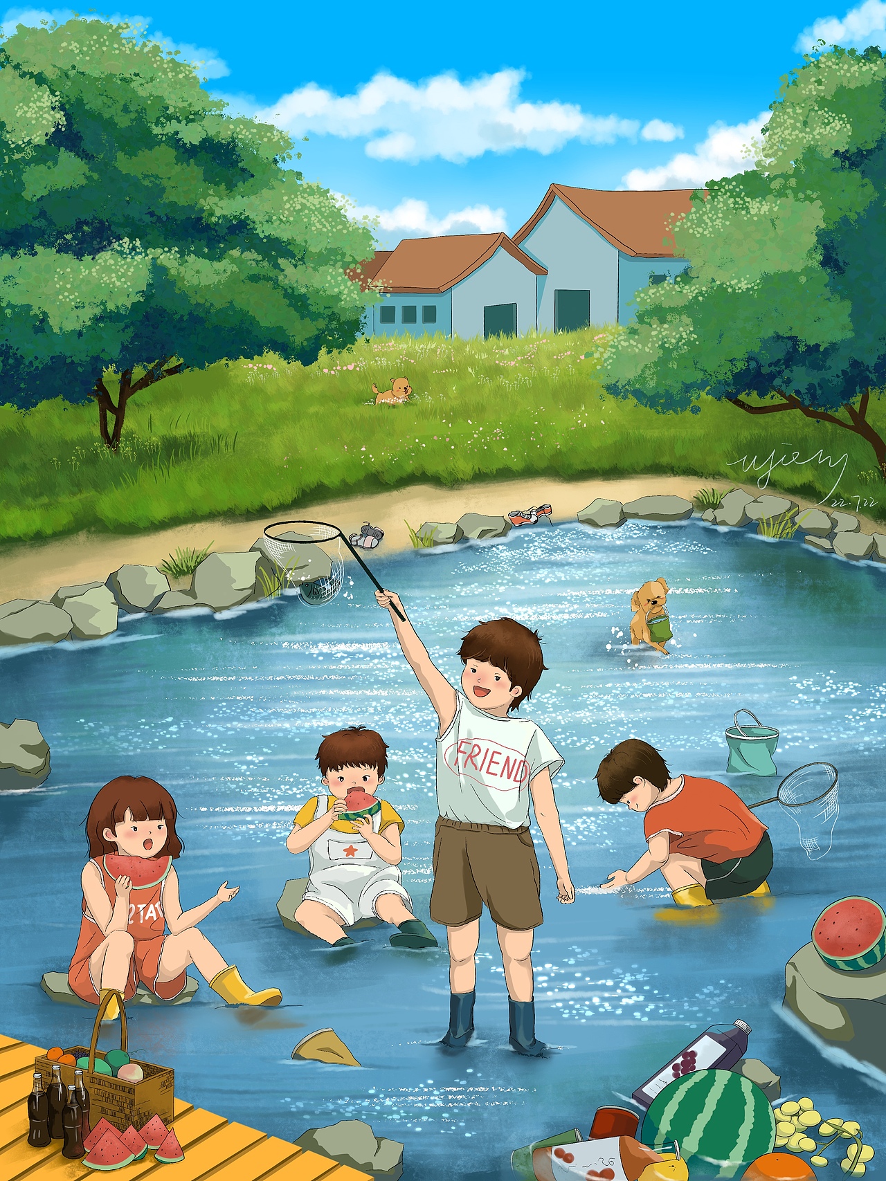 最近画的夏天 心中美好的童年（图ZMzEwMDMwOTAw） - 创作习作 - 站酷设计师GY五月天的定义原创素材 - 站酷ZCOOL