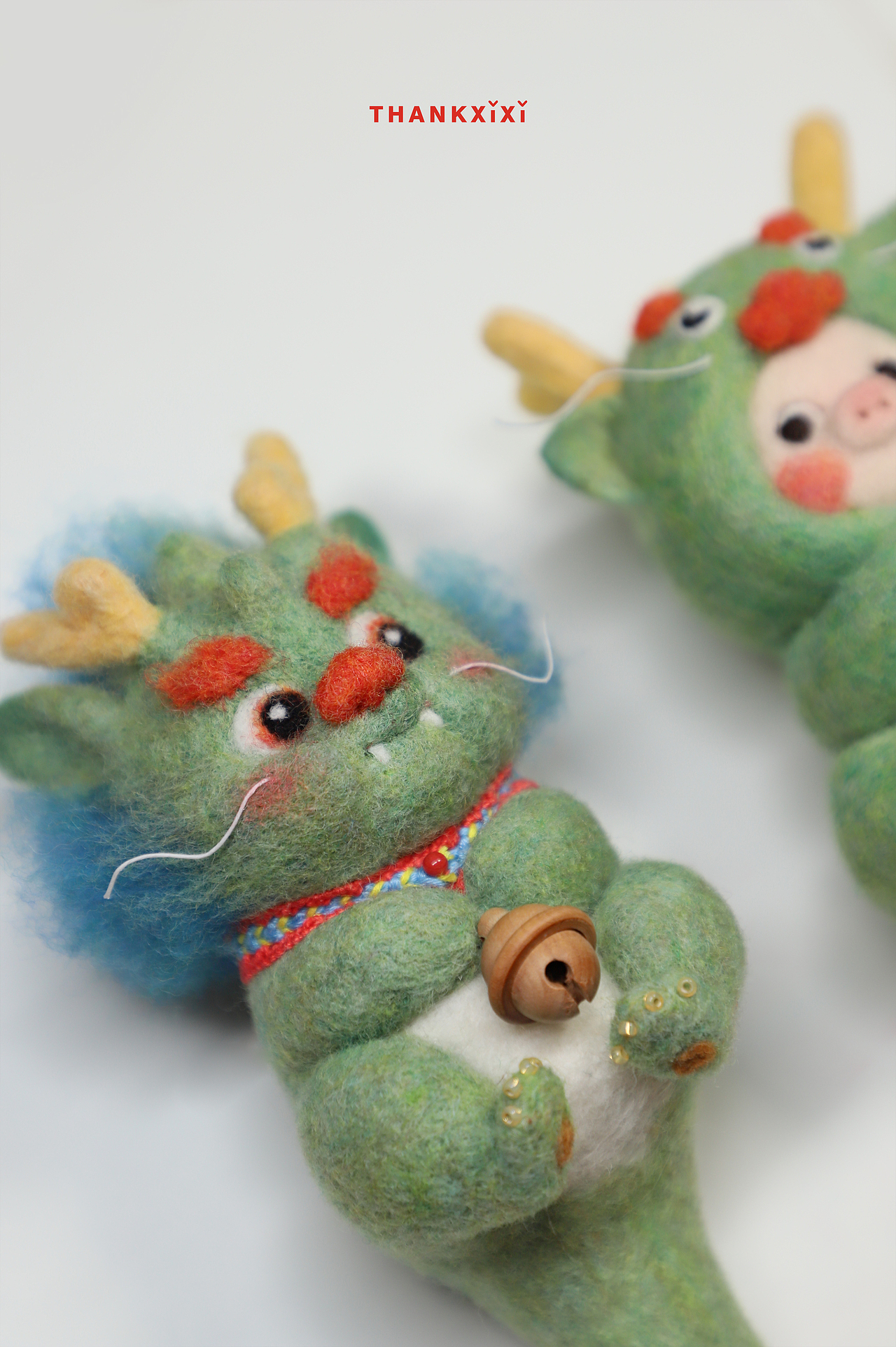 囍囍的羊毛毡 之 棒棒龙＆猪猪龙（图ZMzYxMzMyMjM2） - 其他手工艺 - 站酷设计师谢囍囍原创素材 - 站酷ZCOOL