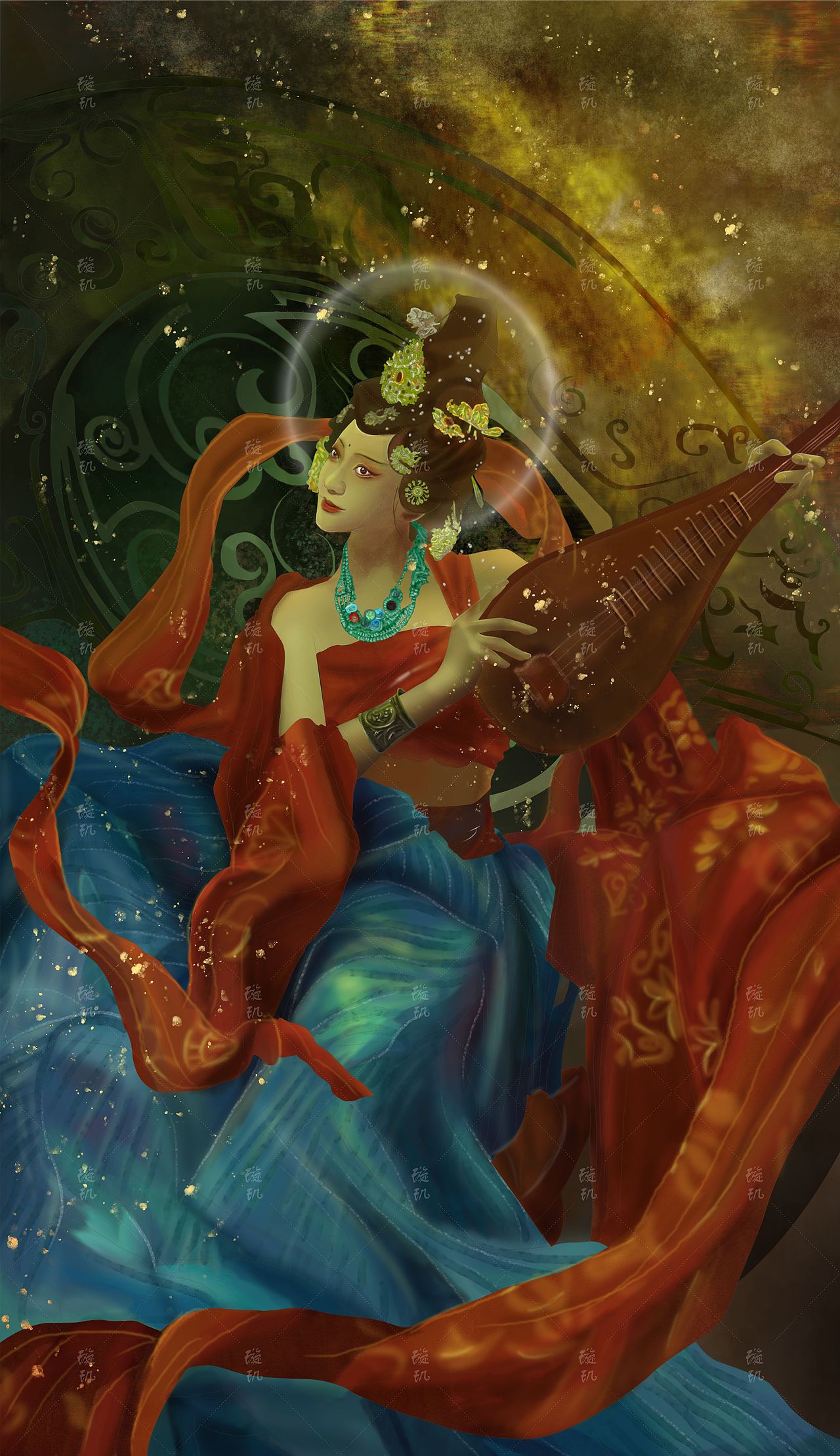 敦煌飞天习作（图ZMzI3MjM0MDI4） - 创作习作 - 站酷设计师ave旋原创素材 - 站酷ZCOOL