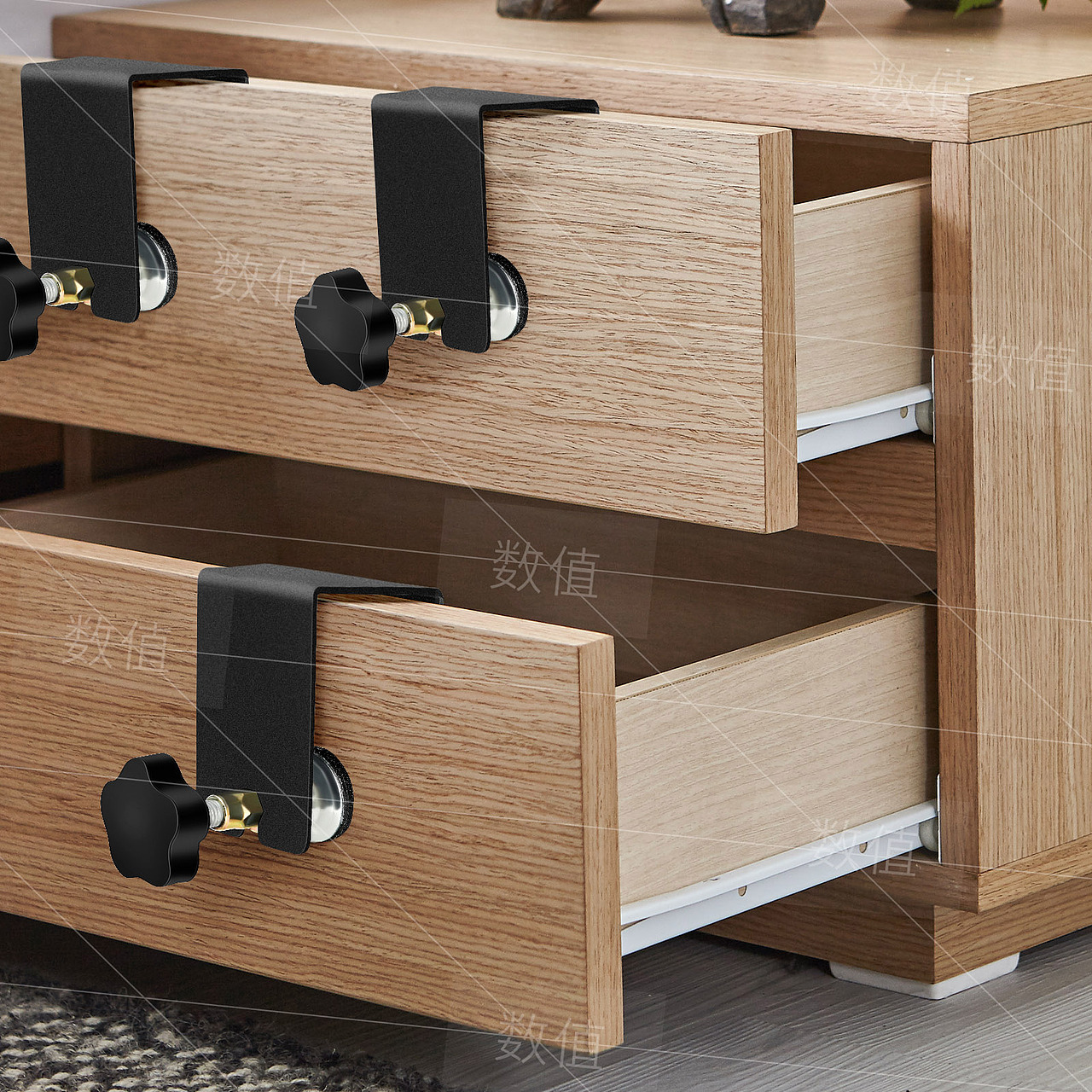 亚马逊-抽屉快速固定面板夹子