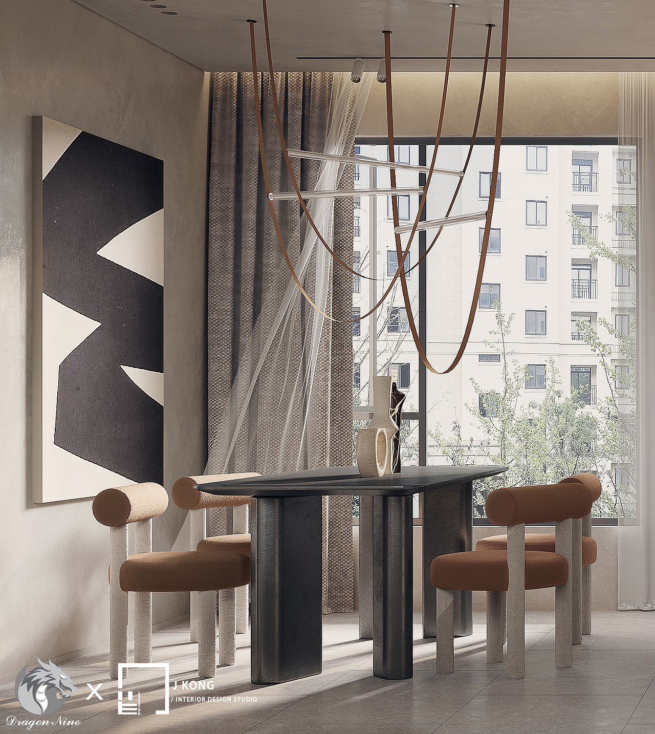 皆空作品 | 仲春之森——四居室，107㎡（图ZMjk3MzE5MTQw） - 家装设计 - 站酷设计师皆空设计研究室原创素材 - 站酷ZCOOL