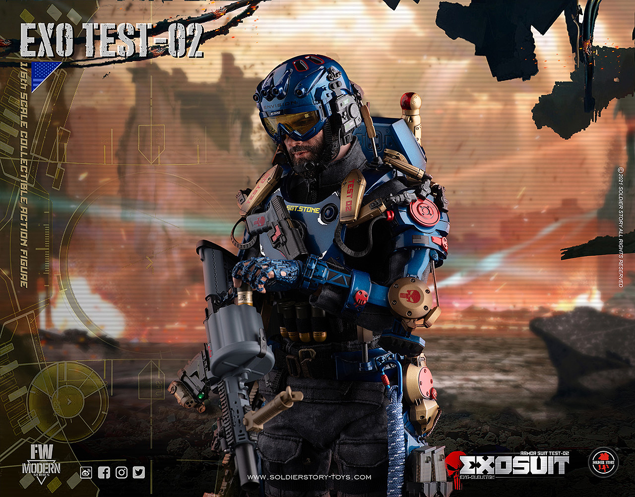 1/6比例未來系列-單兵外骨骼裝甲服”原型機-02”