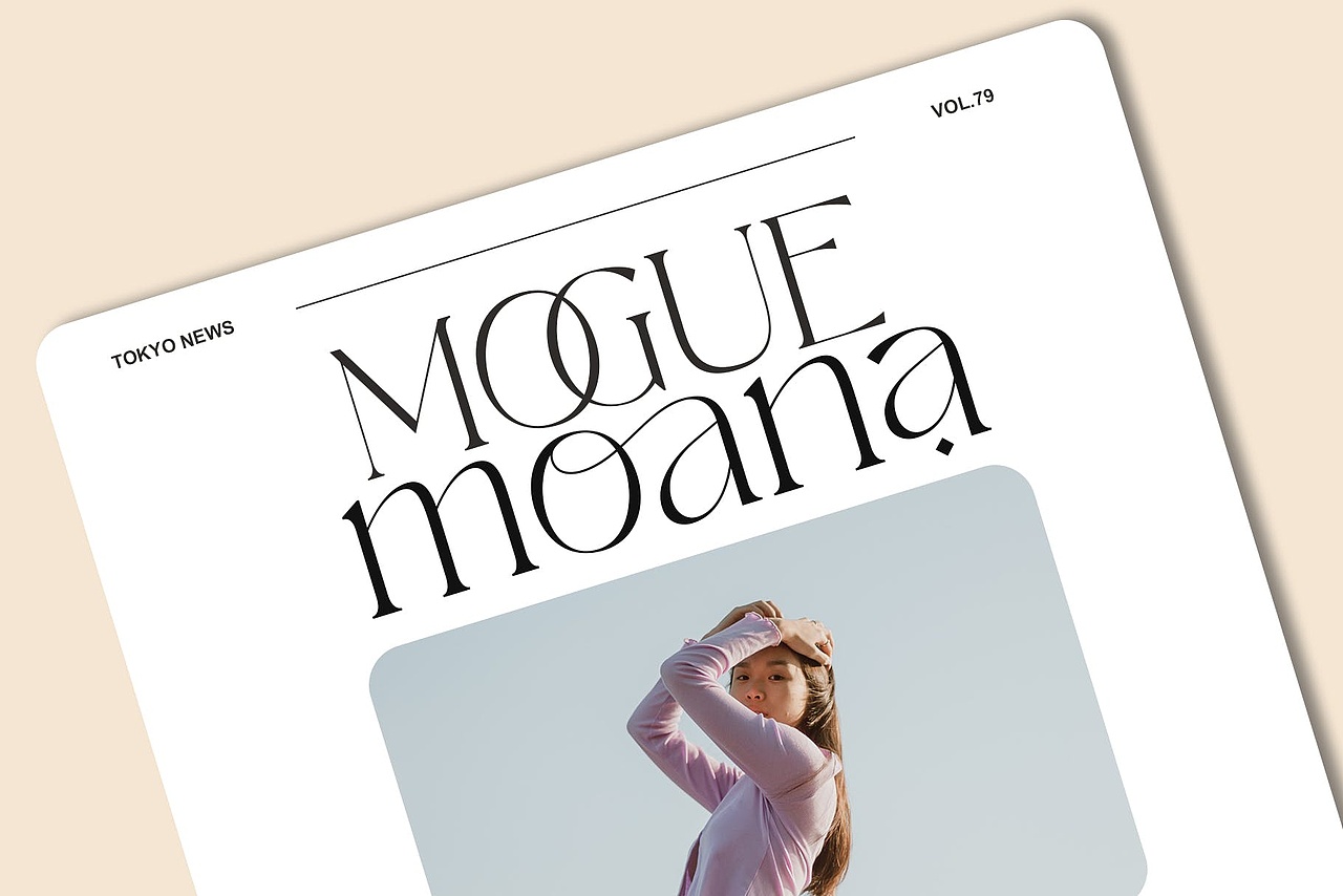 时尚优雅花体字品牌标识海报杂志请柬封面标题英文字体