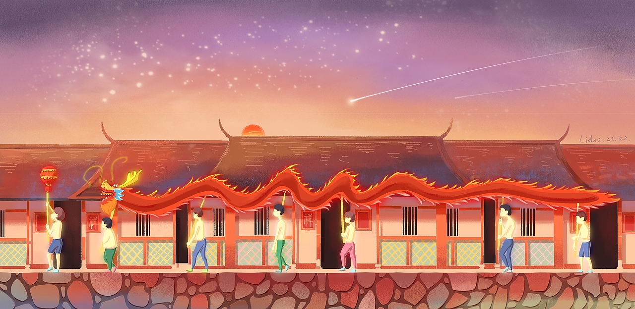 舞龙 中国传统节日活动 春节经典活动