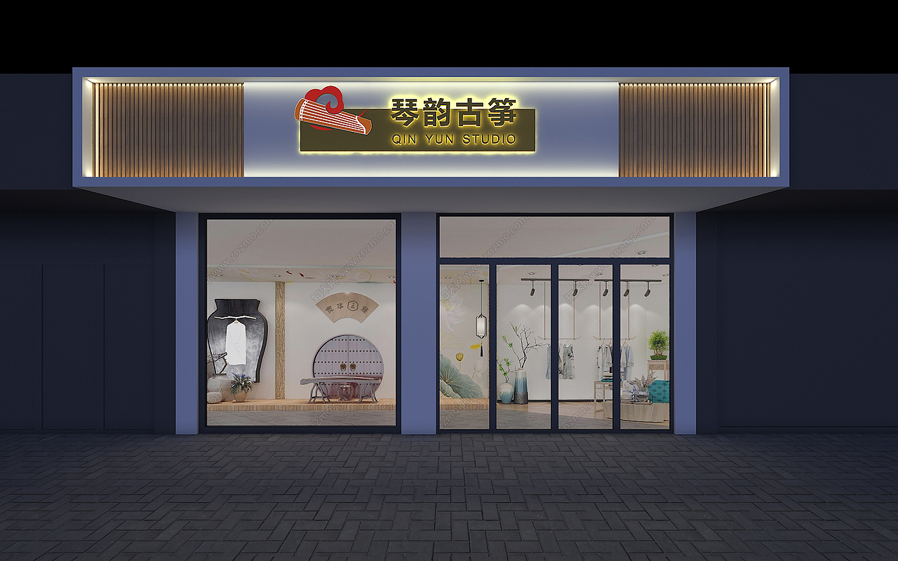 古筝培训教室（图ZMzI0NzczNjQ0） - 建筑/空间 - 站酷设计师云景工程设计原创素材 - 站酷ZCOOL