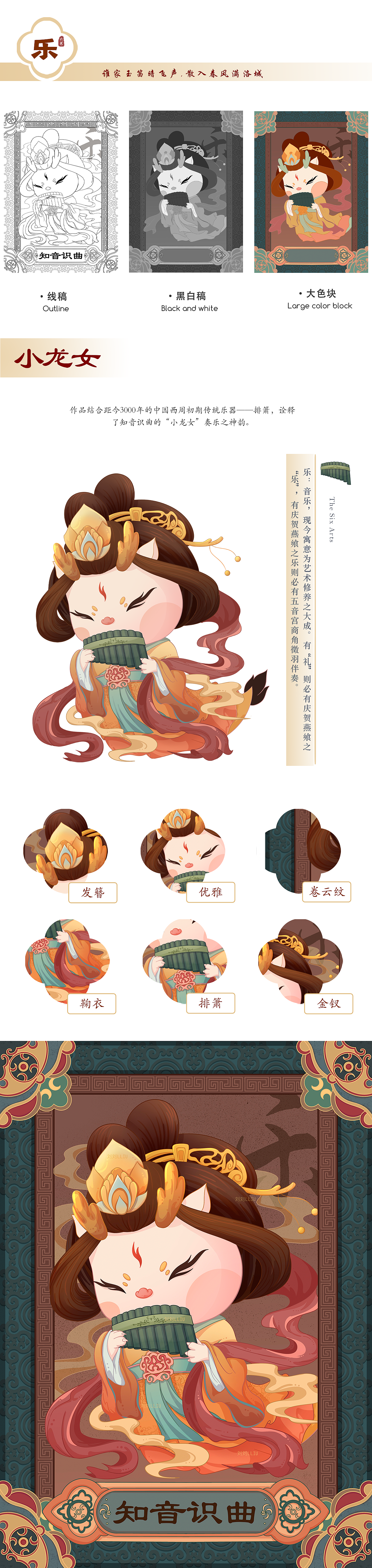 辰龙年灵龙六艺｜国潮龙年IP设计（图ZMzQ1Mjc5NDY0） - 商业插画 - 站酷设计师二玥拾原创素材 - 站酷ZCOOL