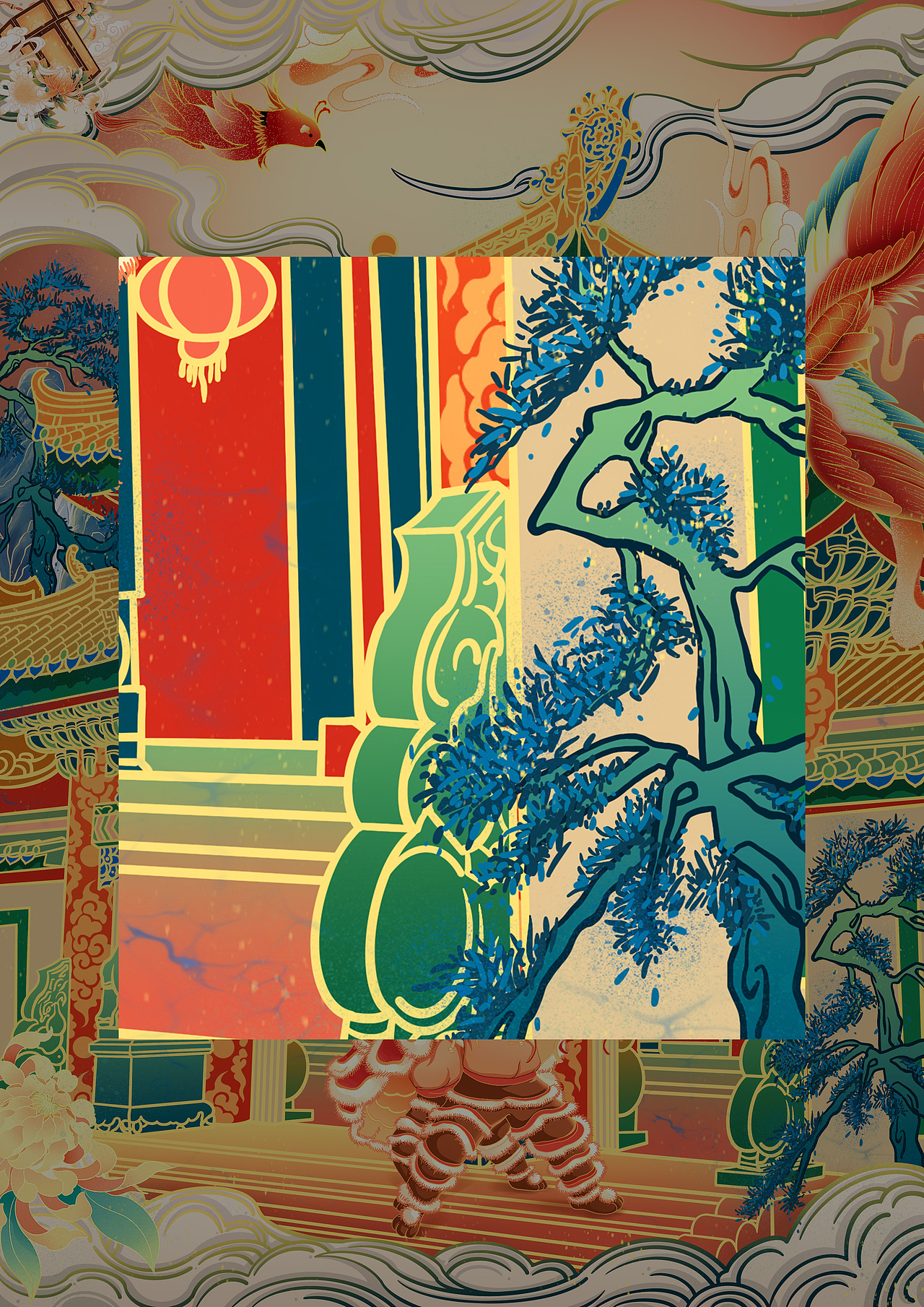 城隍庙/主题插画（图ZMzQ0NjA3NDg4） - 商业插画 - 站酷设计师ITND原创素材 - 站酷ZCOOL