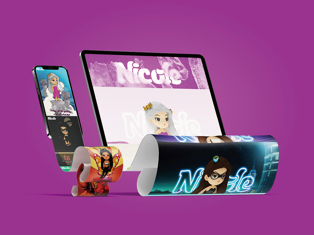 原创潮玩IP｜女性力量传播者Nicole女郎（图ZMzQwOTQ3NDY0） - 手办/模玩 - 站酷设计师啊佑啊佐原创素材 - 站酷ZCOOL