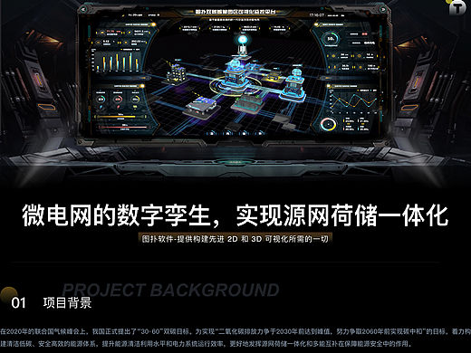 高效储能：数字孪生微电网，智慧能源 3D 可视化监控