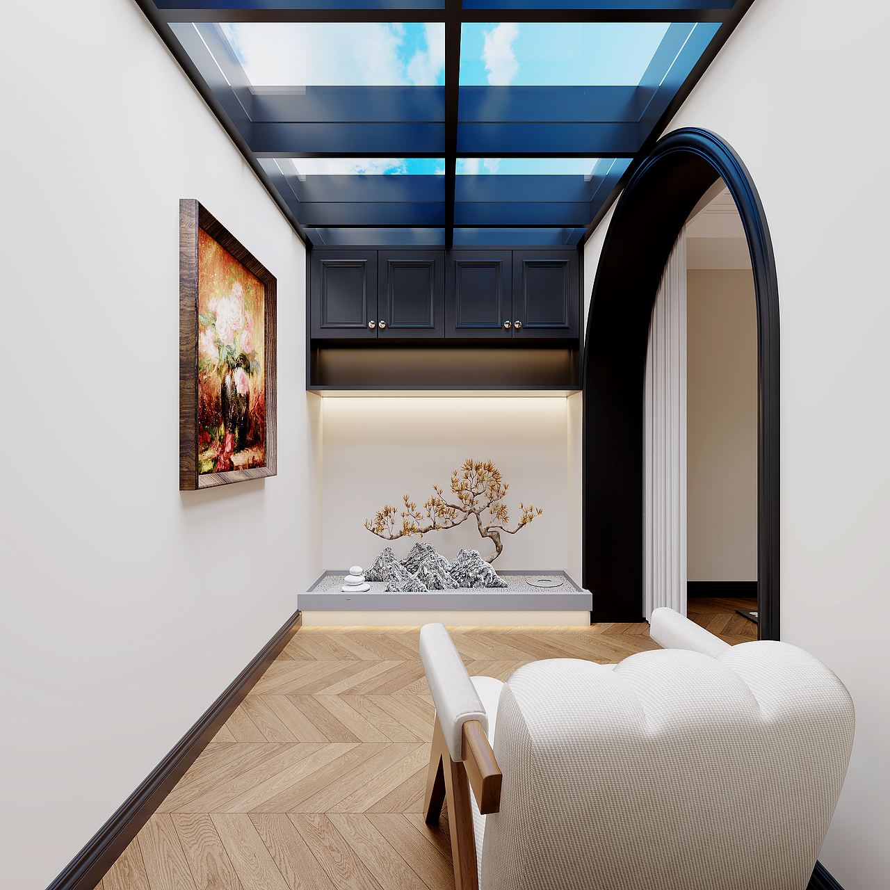 观景台下跃法式全景