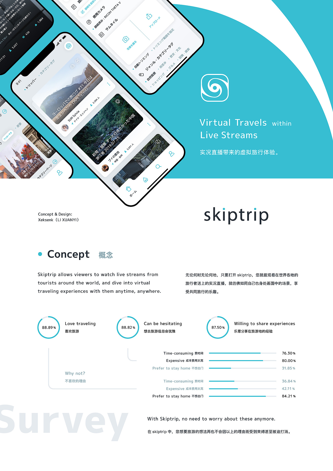 skiptrip VR旅游实况App | UI/UX・动效