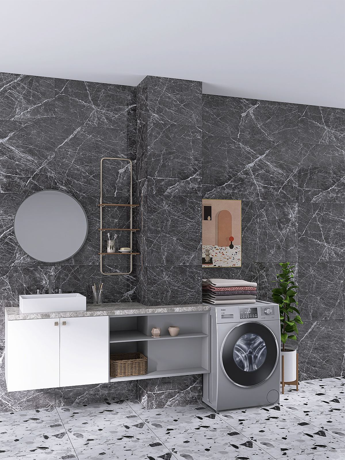 家装设计案例鉴赏 | 轻奢风卫浴（图ZMzMyMDUzMTMy） - 家装设计 - 站酷设计师狮子白原创素材 - 站酷ZCOOL