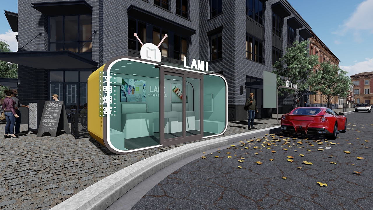 集裝箱蘋(píng)果艙電子煙 商店（圖ZMjk3ODYyNzQ0） - 建筑設(shè)計(jì) - 站酷設(shè)計(jì)師集裝箱建筑原創(chuàng)素材 - 站酷ZCOOL