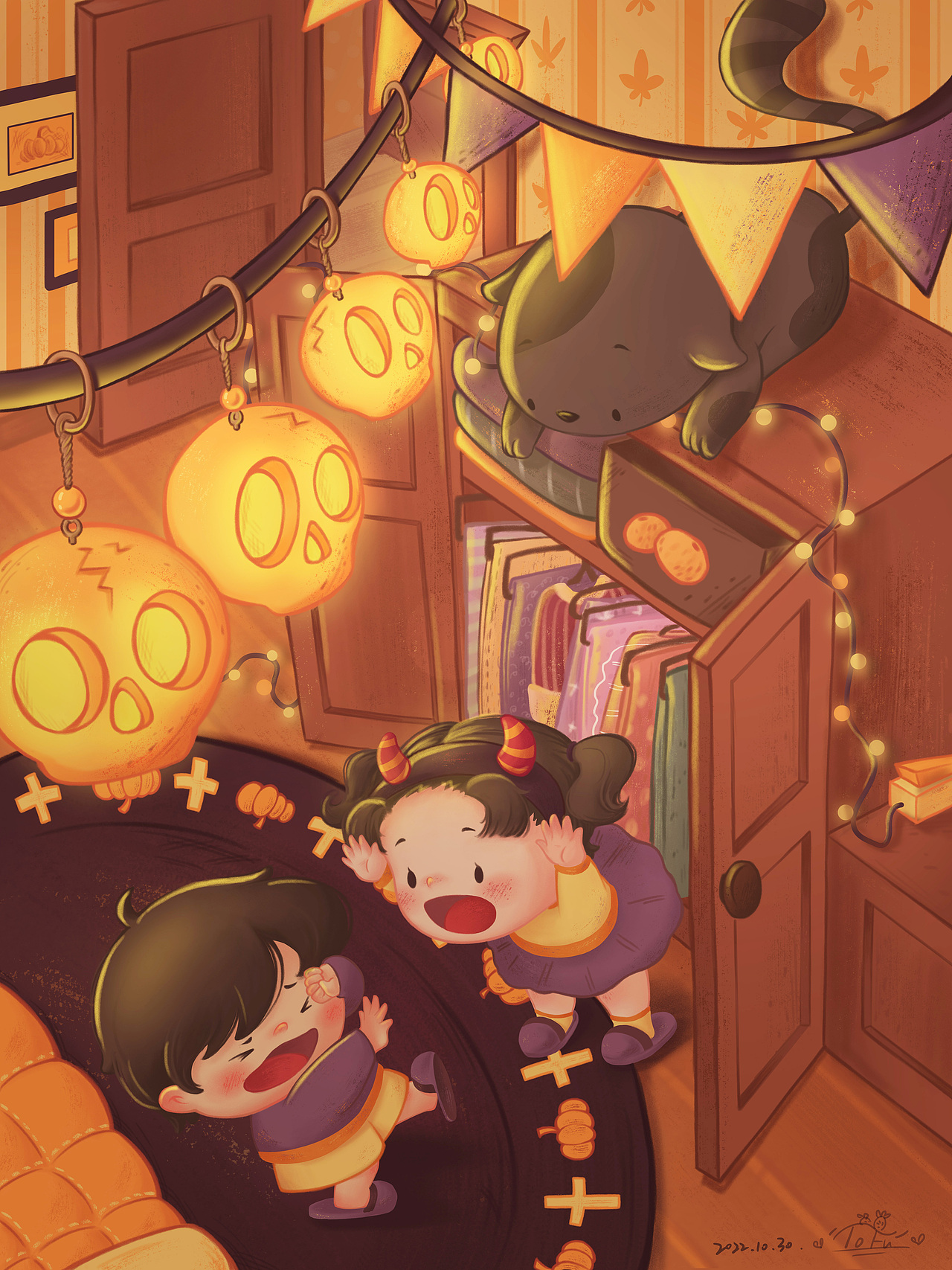 happy Halloween！！！（图ZMzIwNzE3MjIw） - 儿童插画 - 站酷设计师草莓x豆腐原创素材 - 站酷ZCOOL