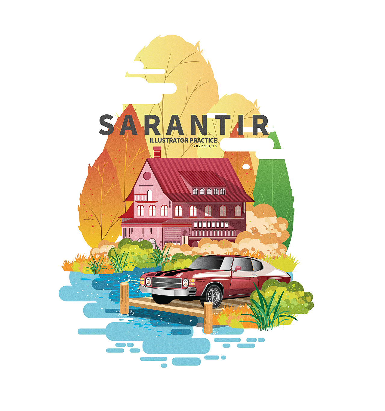 记录下自己学习手绘的过程-原创的一些AI作业