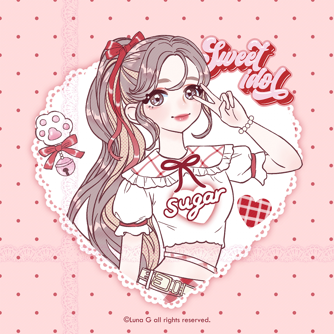 下弦月 少女风贴纸插画小合集 2023