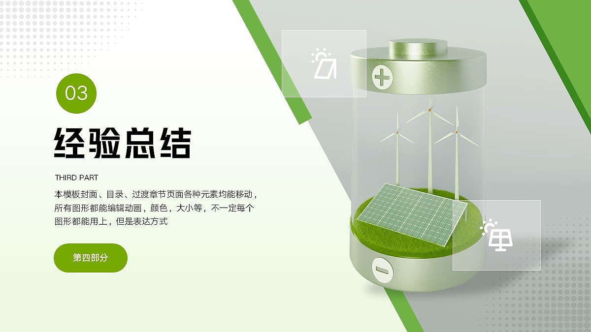 免费PPT模板!新能源通用PPT!满眼绿油油~