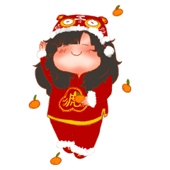 之前画的一些新年表情包