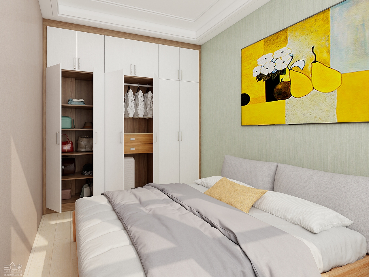 主卧次卧效果图（图ZMzAwNjQ5MTUy） - 家装设计 - 站酷设计师扎西德勒zZ原创素材 - 站酷ZCOOL