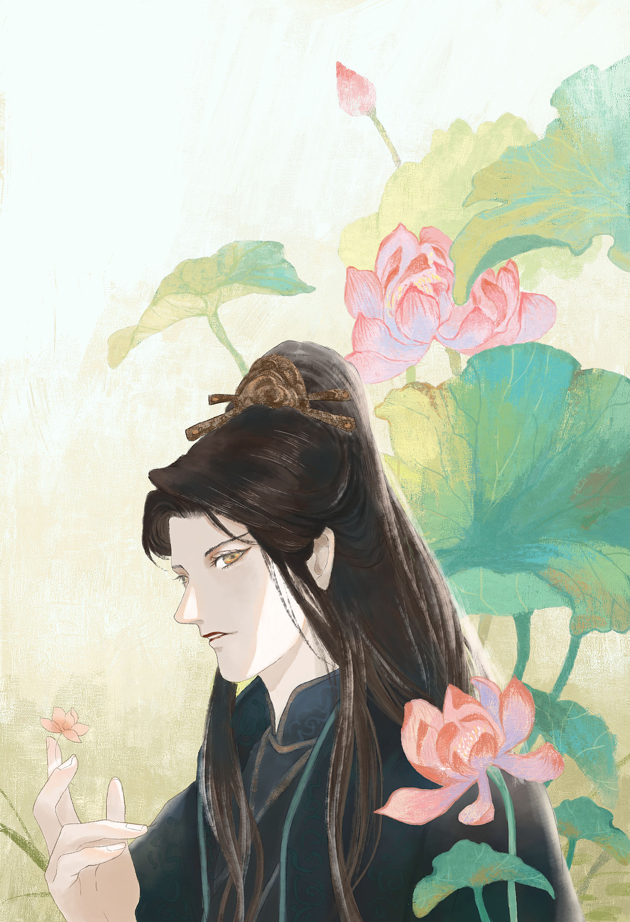 花与美男_银木兆山风Taolan站酷ZCOOL