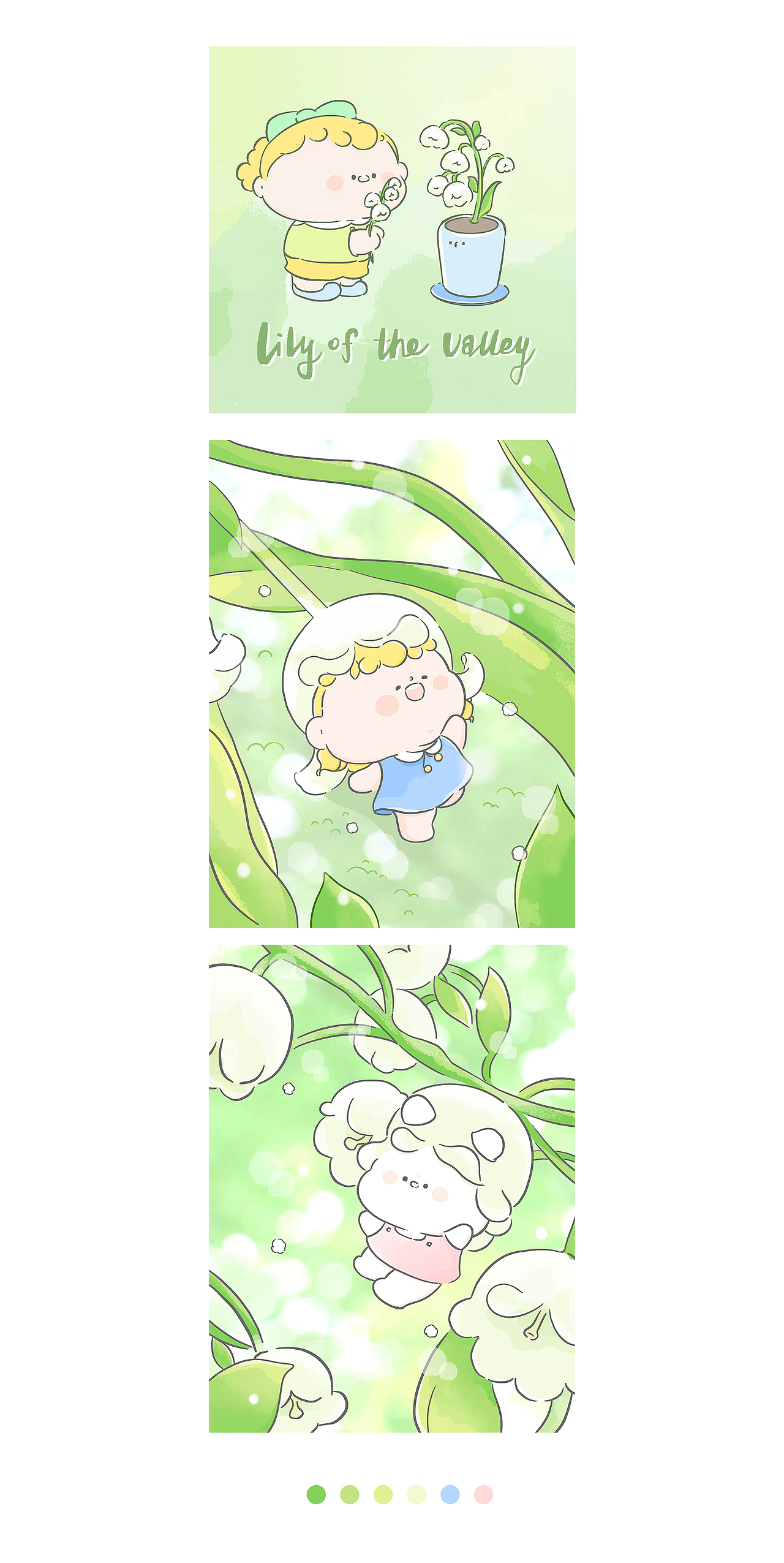 初夏是一阵风-铃兰系列（图ZMzAwNTIxMDc2） - 艺术插画 - 站酷设计师方兔挤原创素材 - 站酷ZCOOL