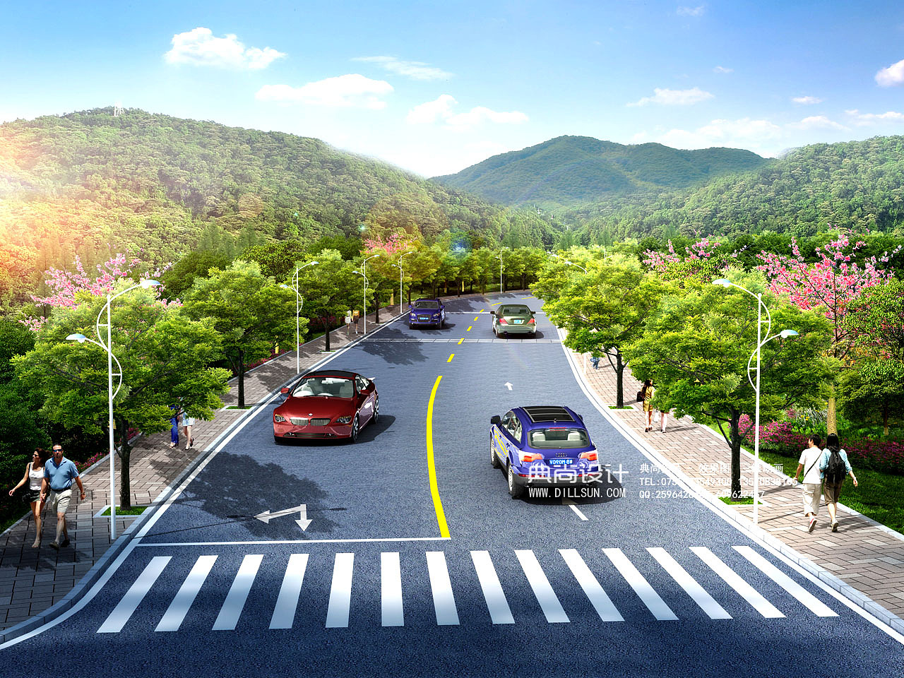 道路街边小品效果图2