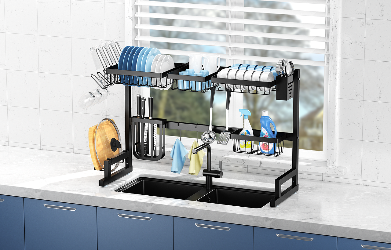 碗碟架建模渲染（图ZMzQwODc5MTk2） - 产品 - 站酷设计师MZADesign原创素材 - 站酷ZCOOL