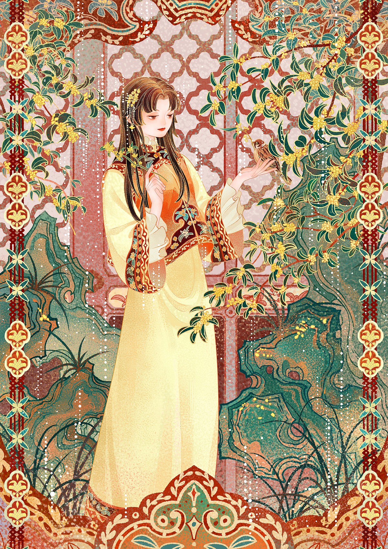 小轩窗-秋冬（图ZMzAxOTM4MjM2） - 商业插画 - 站酷设计师插画师宴山原创素材 - 站酷ZCOOL