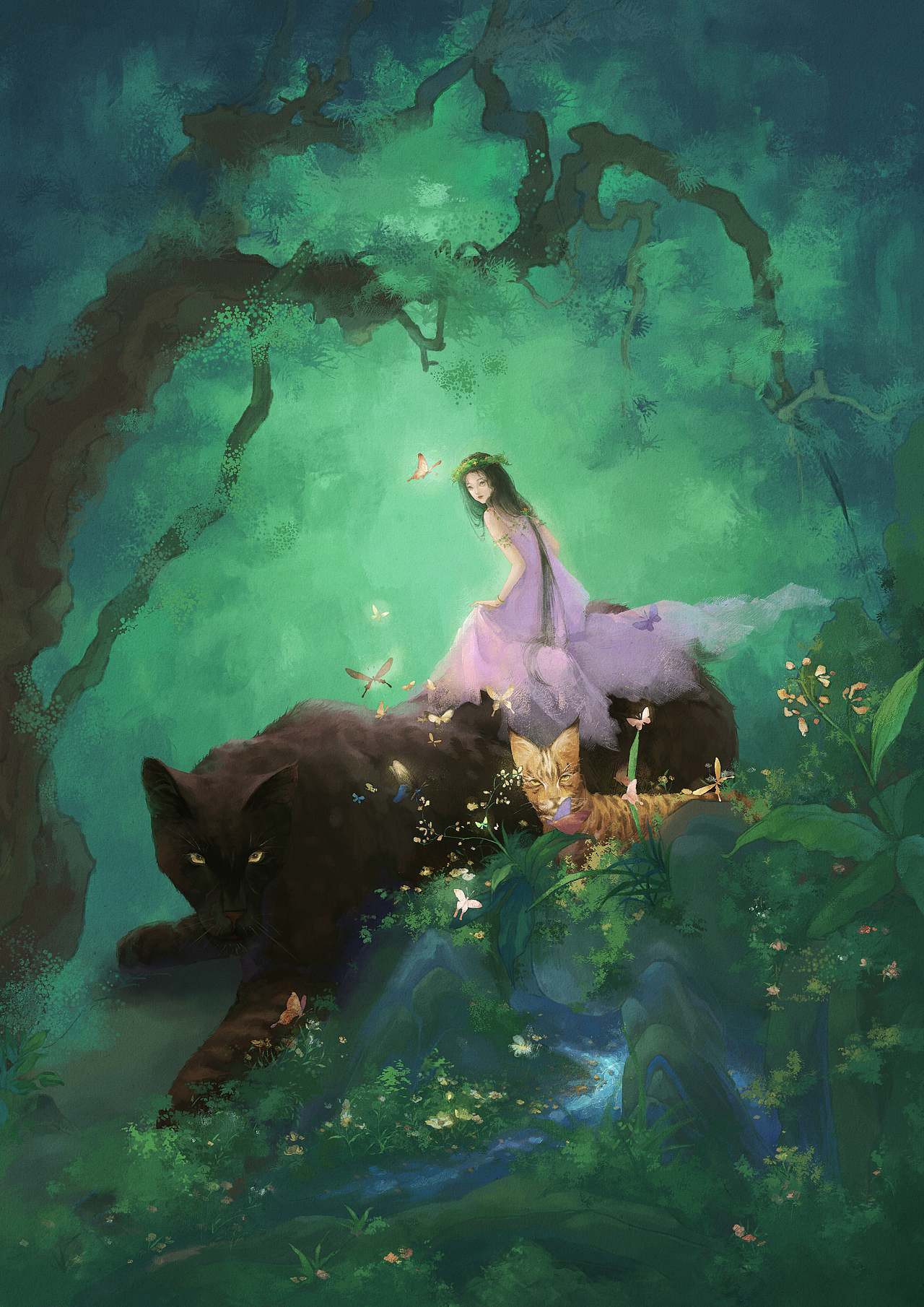 山鬼（图ZMzYxNDI2MzA0） - 商业插画 - 站酷设计师牧之的插画原创素材 - 站酷ZCOOL