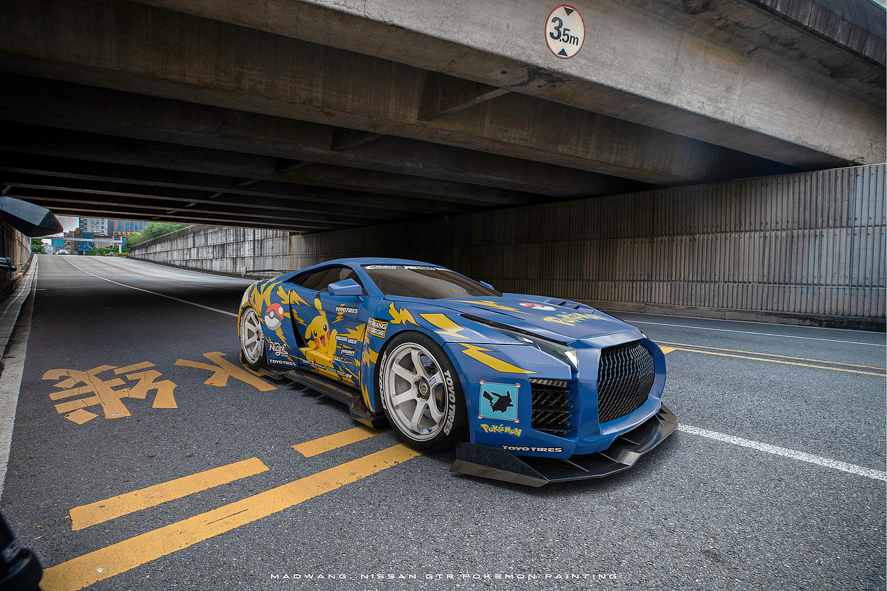 日产NISSAN GTR改装+比卡超涂装+自制HDRI - 《猫王》
