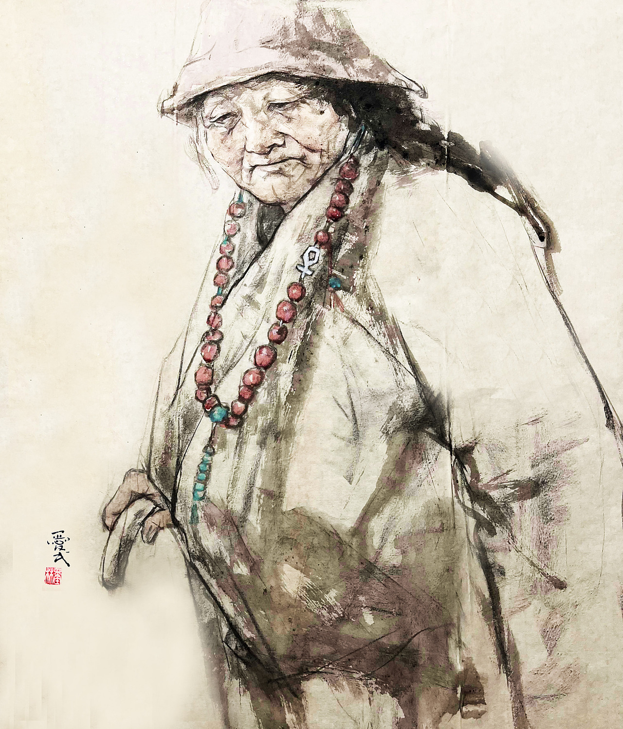 墨林写意人物画，一直在坚持的路上（图ZMzYwNzQxNjEy） - 艺术插画 - 站酷设计师墨林人物画原创素材 - 站酷ZCOOL