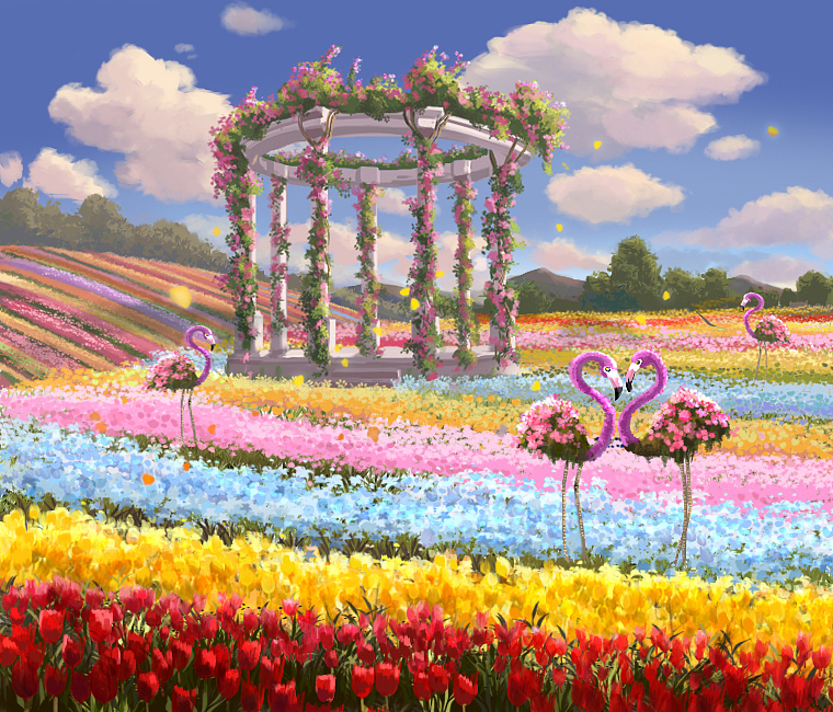 海外休閑游戲場景原畫（圖ZMzA2OTIwODY0） - 商業(yè)插畫 - 站酷設計師Sindy若葉原創(chuàng)素材 - 站酷ZCOOL