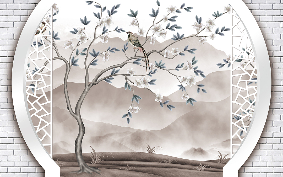 2023花鸟（图ZMzI4ODA0OTk2） - 商业插画 - 站酷设计师新中式纱画图库原创素材 - 站酷ZCOOL