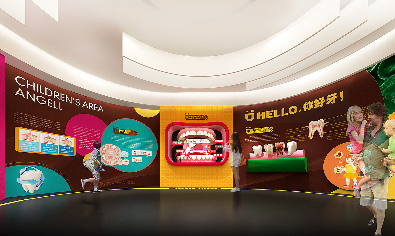 牙齿展厅飞机稿1（图ZMzI2NjkxOTc2） - 展陈设计 - 站酷设计师哈兰德大卫山姆士原创素材 - 站酷ZCOOL