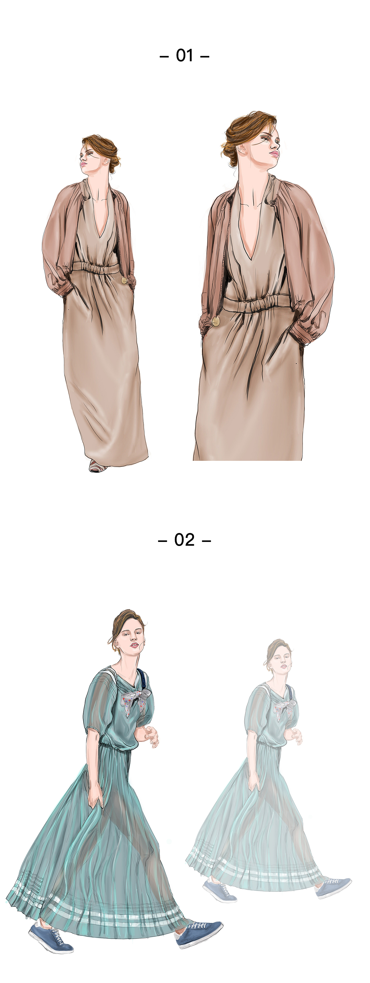 时装系列插画（图ZMzA0MzM0MTEy） - 休闲/流行服饰 - 站酷设计师插画张原创素材 - 站酷ZCOOL