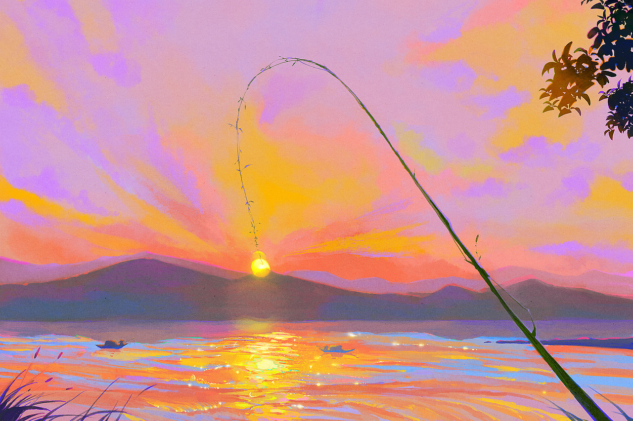 關(guān)于植物和一顆落日（圖ZMzY5NDU3NzYw） - 創(chuàng)作習(xí)作 - 站酷設(shè)計(jì)師青羽_QY原創(chuàng)素材 - 站酷ZCOOL