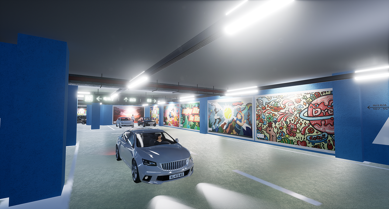 Twinmotion-可视化商场地库视觉升级（图ZMzQ5NDA1NjYw） - 动画/影视 - 站酷设计师RuChao原创素材 - 站酷ZCOOL