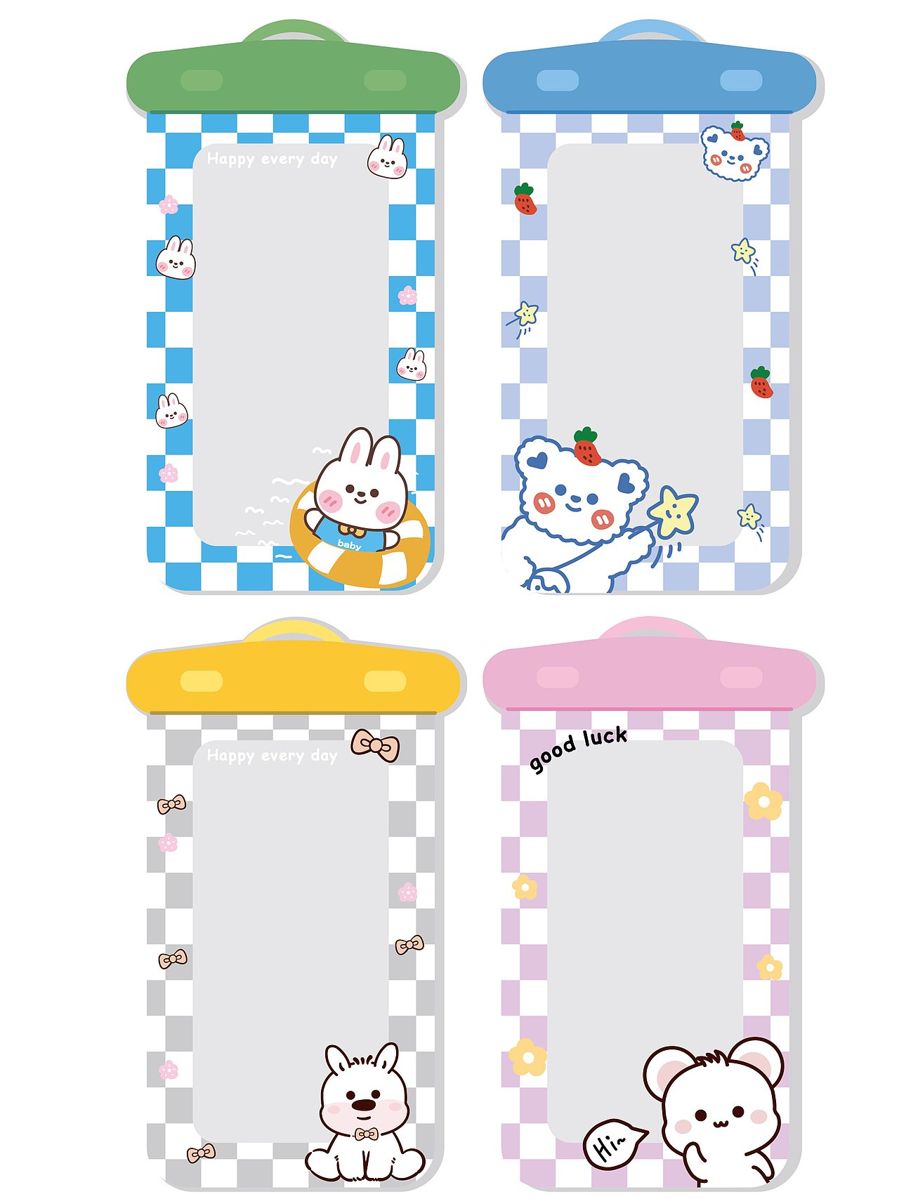 夏日卡通可爱卡套防水手机套