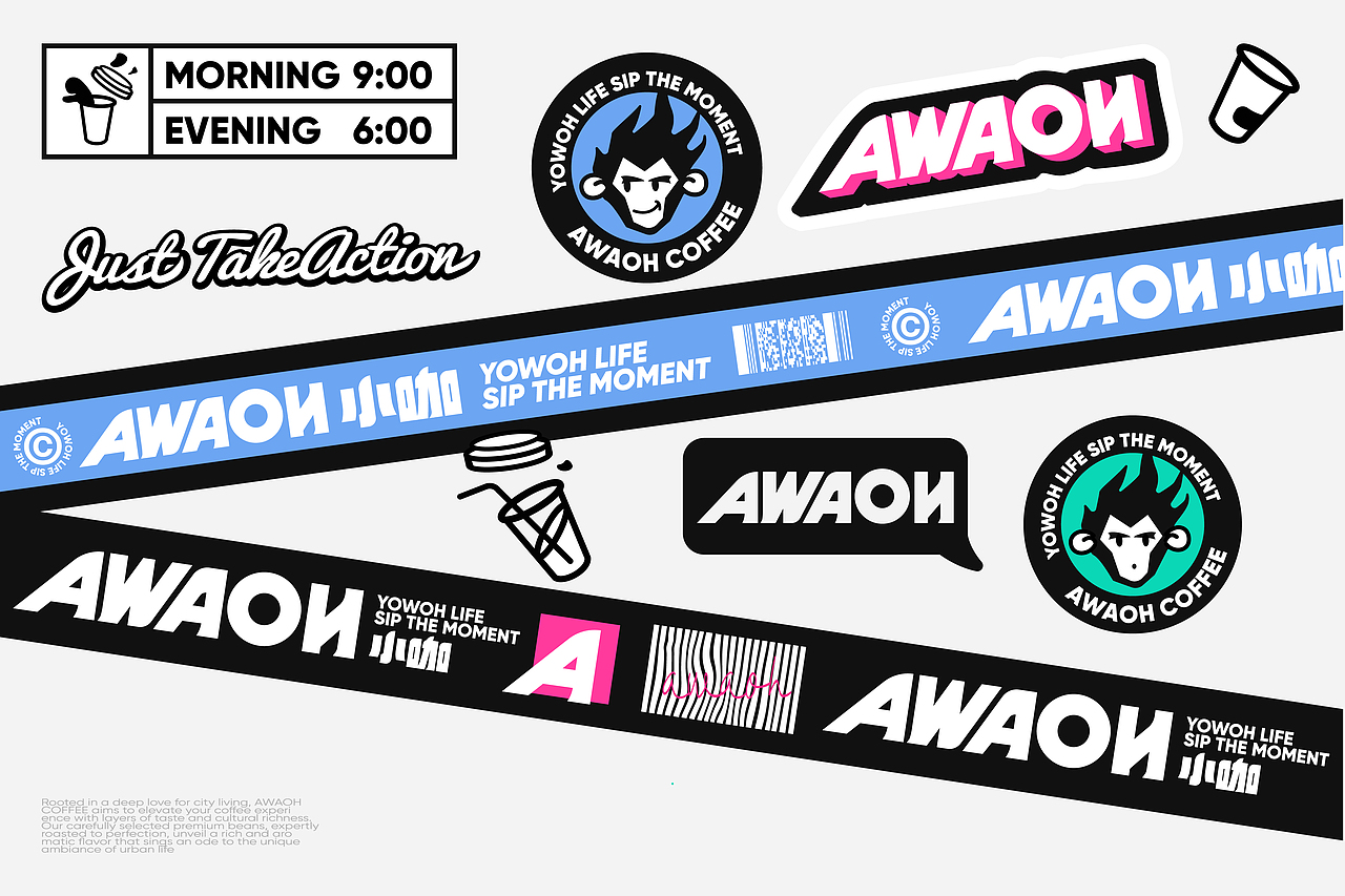 AWAOH COFFEE-品牌设计（图ZMzYwMTIzMjM2） - 品牌 - 站酷设计师剑一Design原创素材 - 站酷ZCOOL