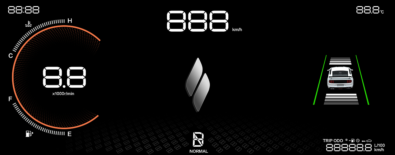 汽车仪表UI设计3