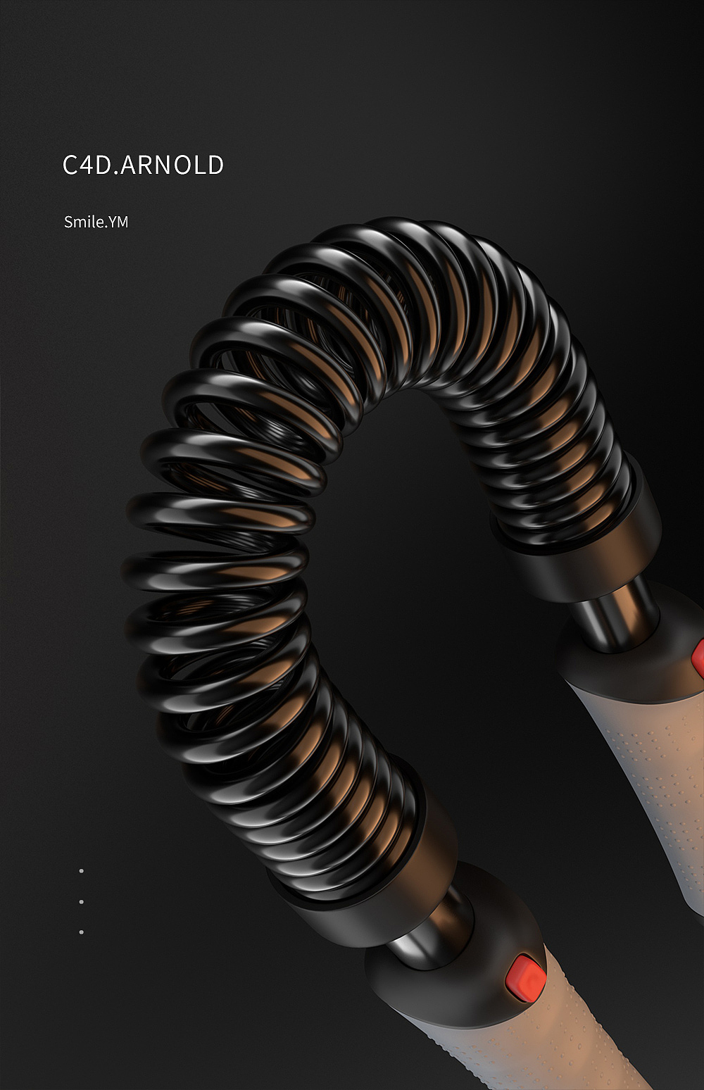 健身器材│李宁臂力器│C4D产品建模渲染